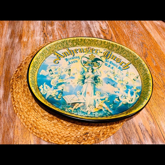Vintage Anheuser-Busch Metal Bar Drink Tray🍻
